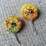 Брошь одуванчик