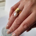 Кольцо с подвеской