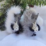 Брошь Ëжик с узелком