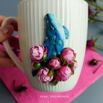 Кружка «Кит в пионах»