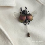 Брошь-игла жук хамелеон