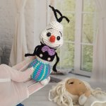 Кукла вязаная интерьерная «Эльза и Олаф»