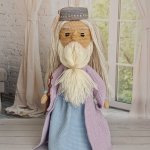 Кукла вязаная интерьерная «Профессор Дамблдор»