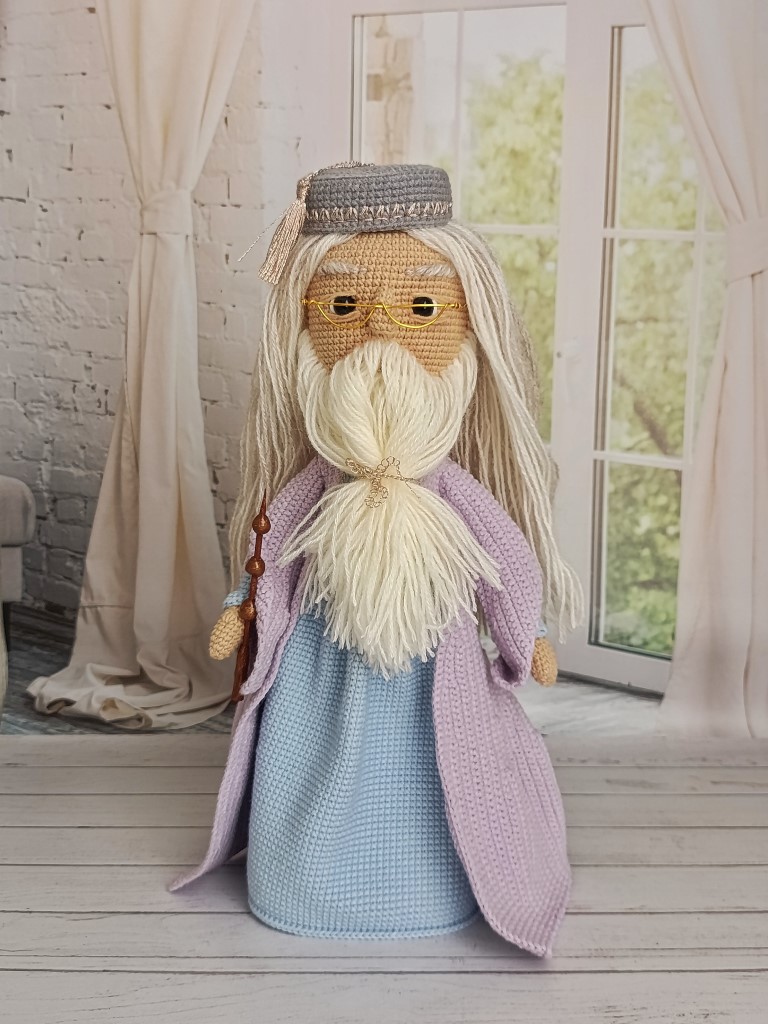 Кукла вязаная интерьерная «Профессор Дамблдор»