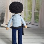 Кукла вязаная интерьерная «Полицейский»