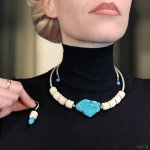 Колье — чокер из натуральных камней