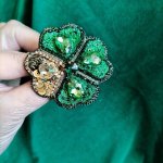 Брошь Четырехлистный клевер