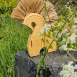 Деревянная лошадка с гривой из Сибирского кедра