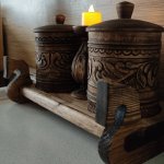 Набор кухонной утвари в русском стиле