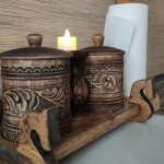 Набор кухонной утвари в русском стиле