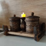 Набор кухонной утвари в русском стиле