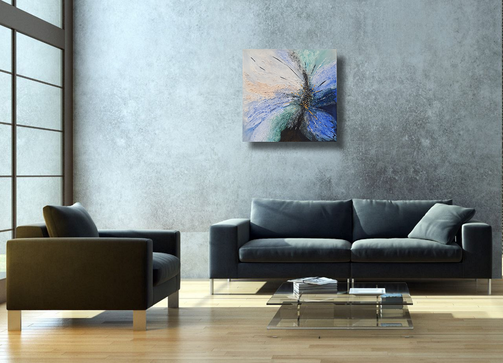 Текстурная картина Космический цветок