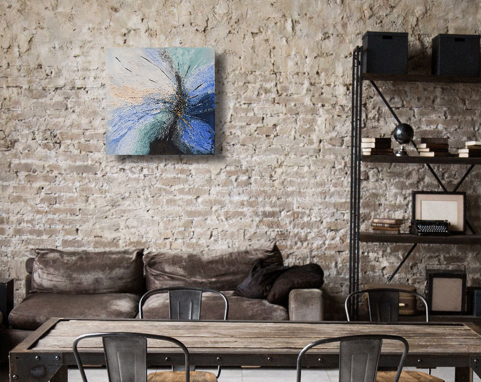 Текстурная картина Космический цветок