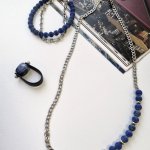 Цепь со вставкой лазурита