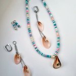 Подвески на серьги длинные ракушки