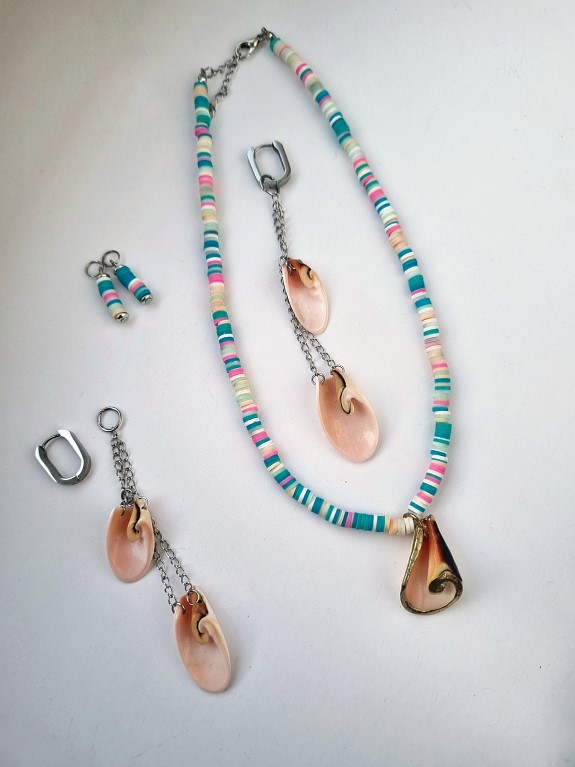 Подвески на серьги длинные ракушки