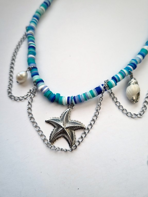 Чокер каучук с цепочками