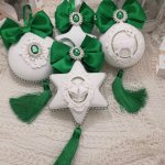 Набор ёлочных игрушек ручной работы