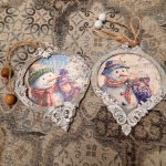 Новогодние медальоны