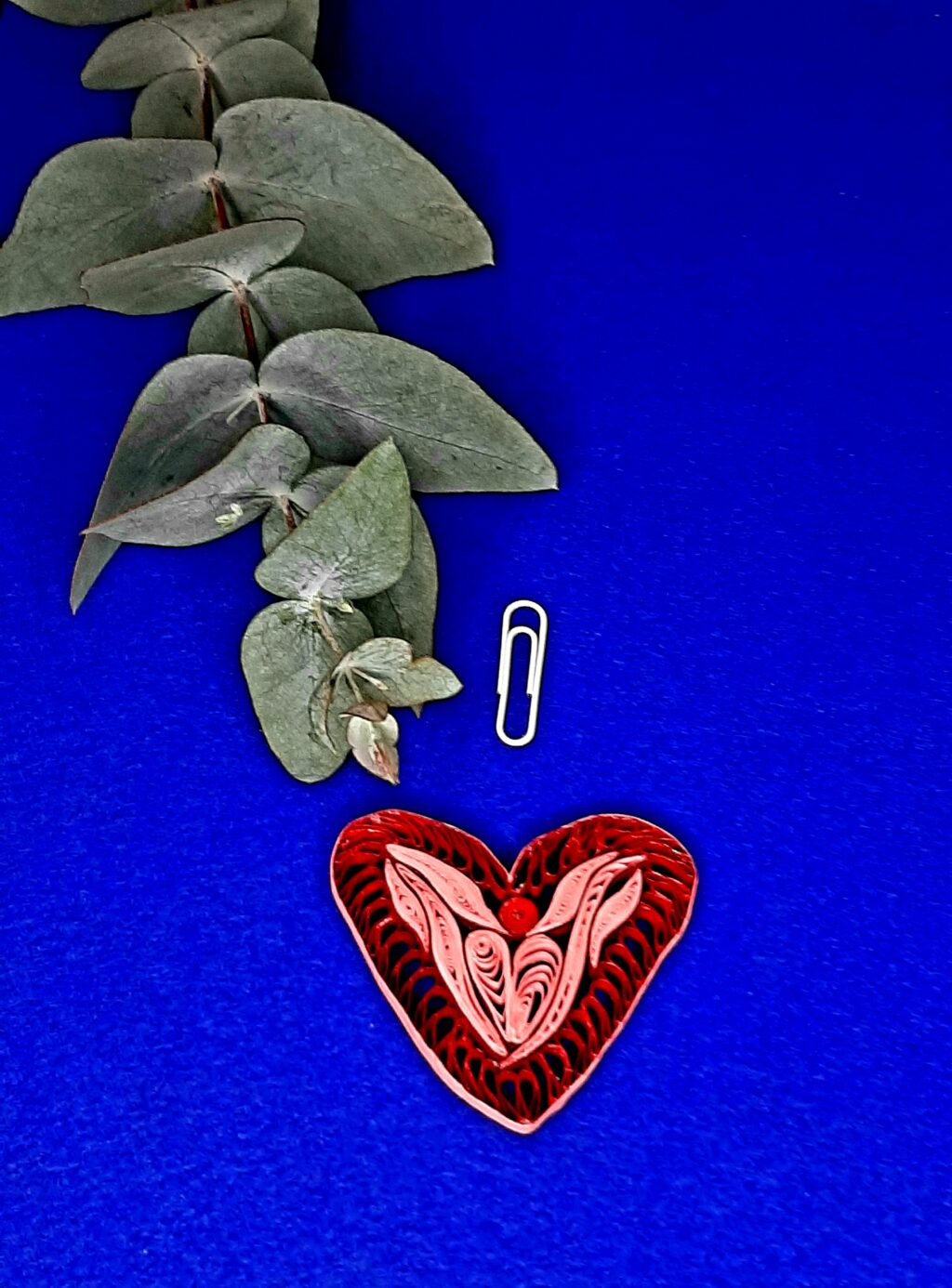 Магнит квиллинг «Два сердца»