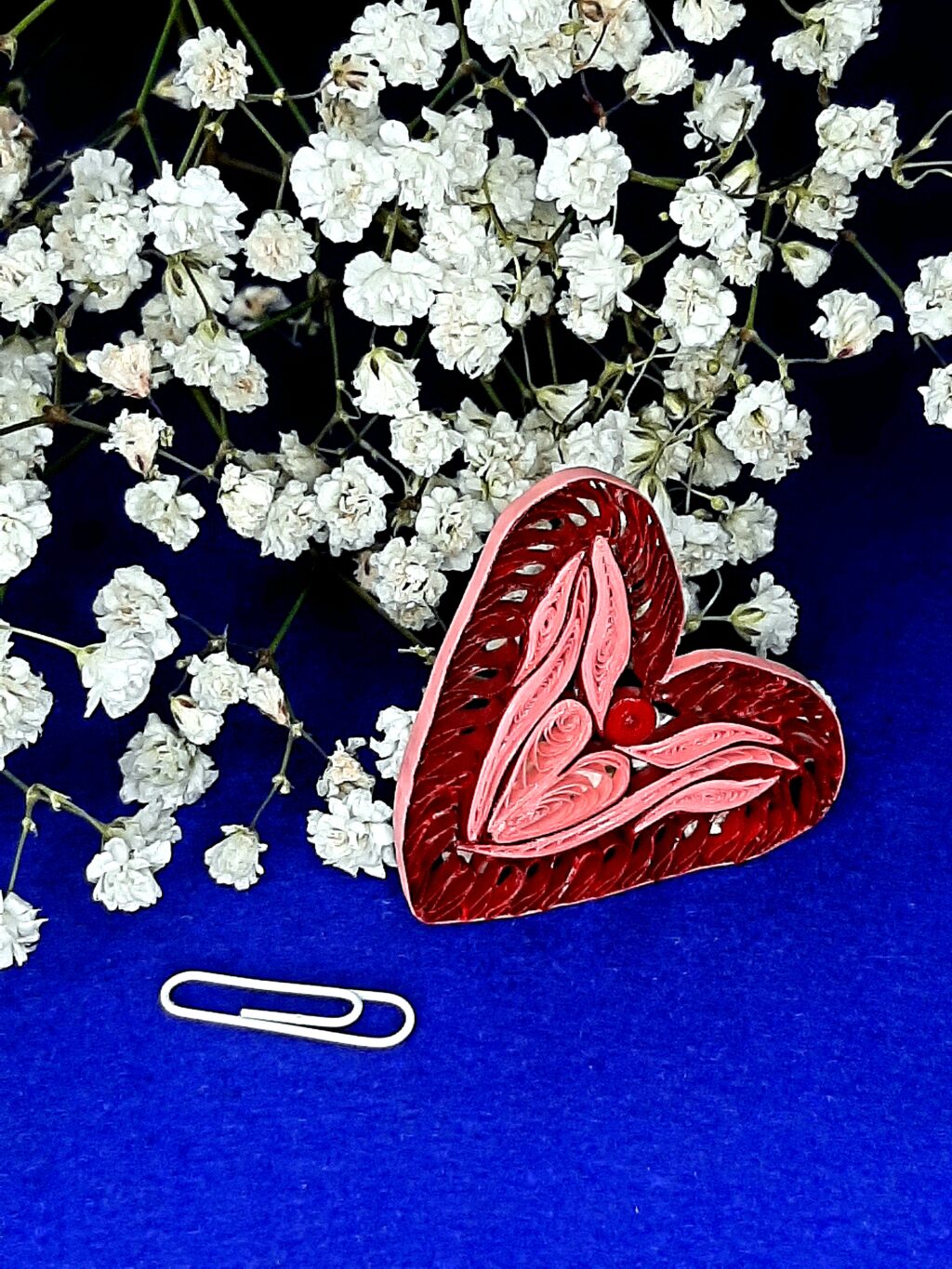 Магнит квиллинг «Два сердца»