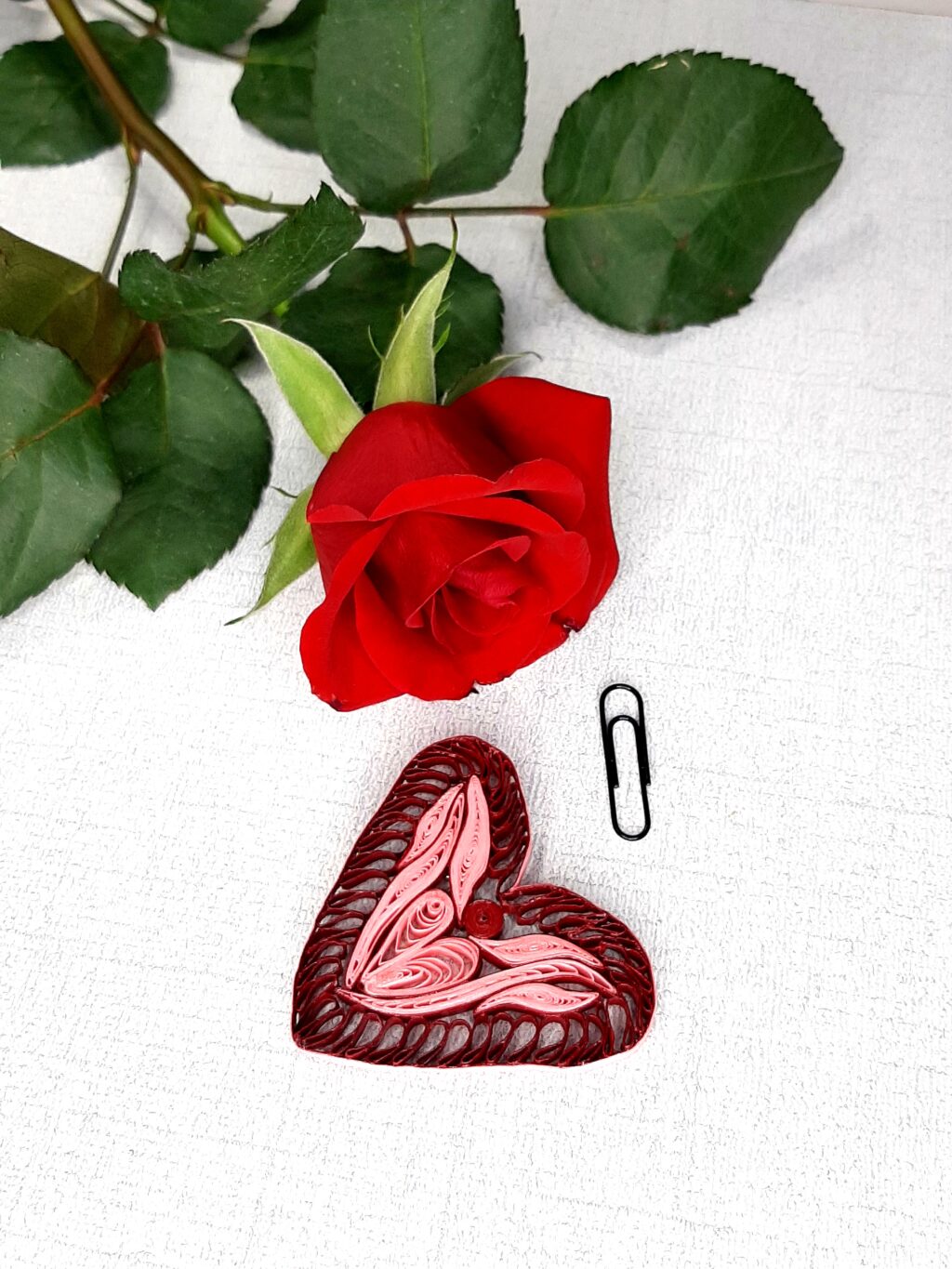 Магнит квиллинг «Два сердца»