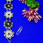 Браслет квиллинг «Ромашки»