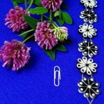 Браслет квиллинг «Ромашки»