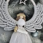 Ангел макраме панно