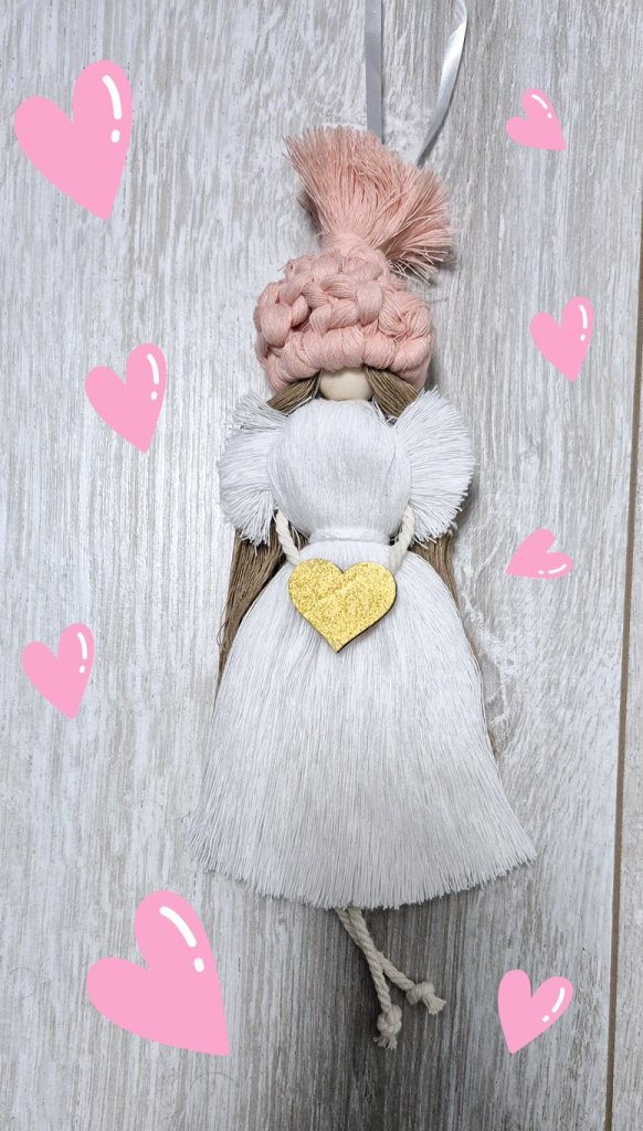 Ангел-куколка макраме