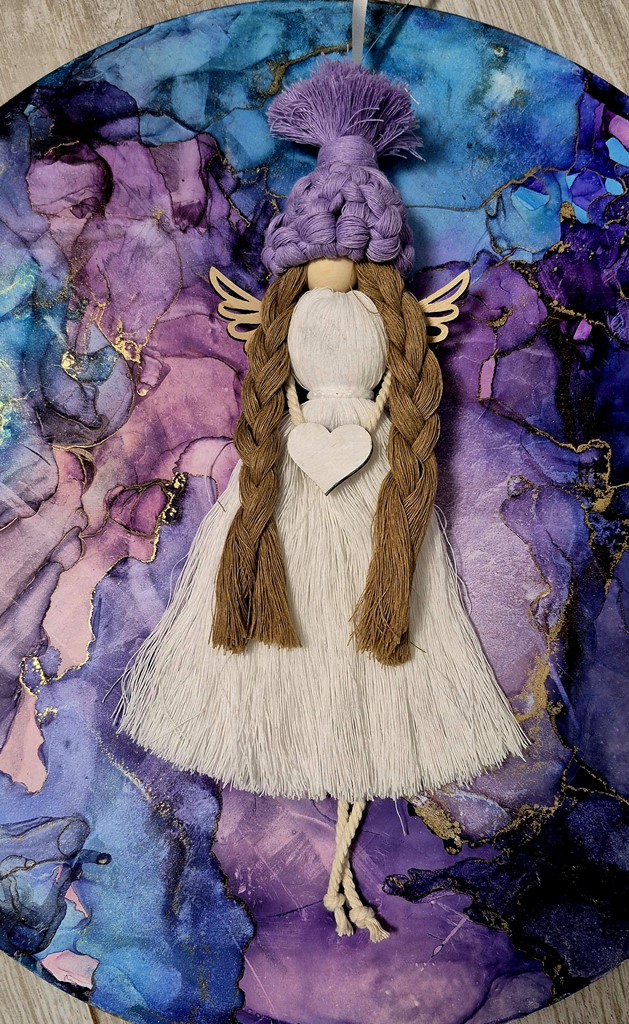 Ангел-куколка макраме