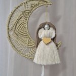 Панно ангел макраме