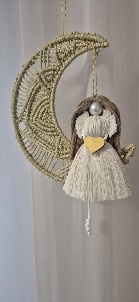 Панно ангел макраме