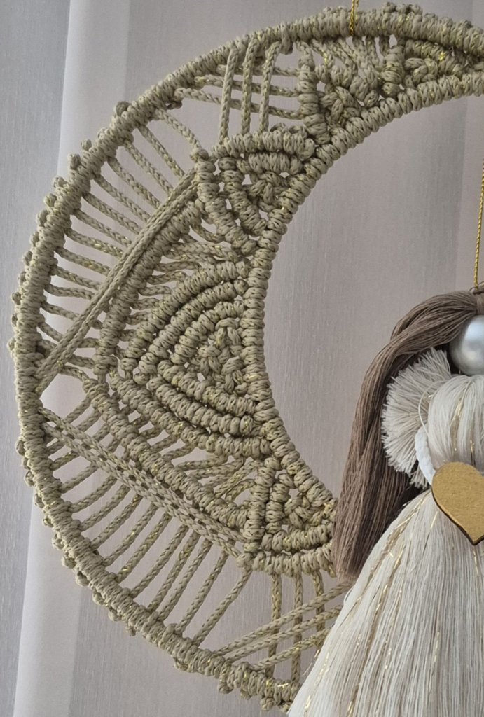 Панно ангел макраме