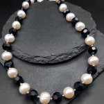 Бусы с жемчугом и агатом
