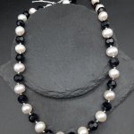 Бусы с жемчугом и агатом