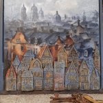 Панно домики