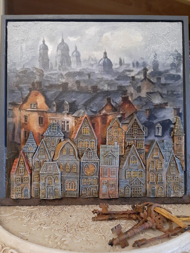 Панно домики