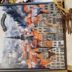 Панно домики.