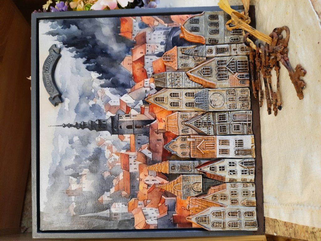 Панно домики.