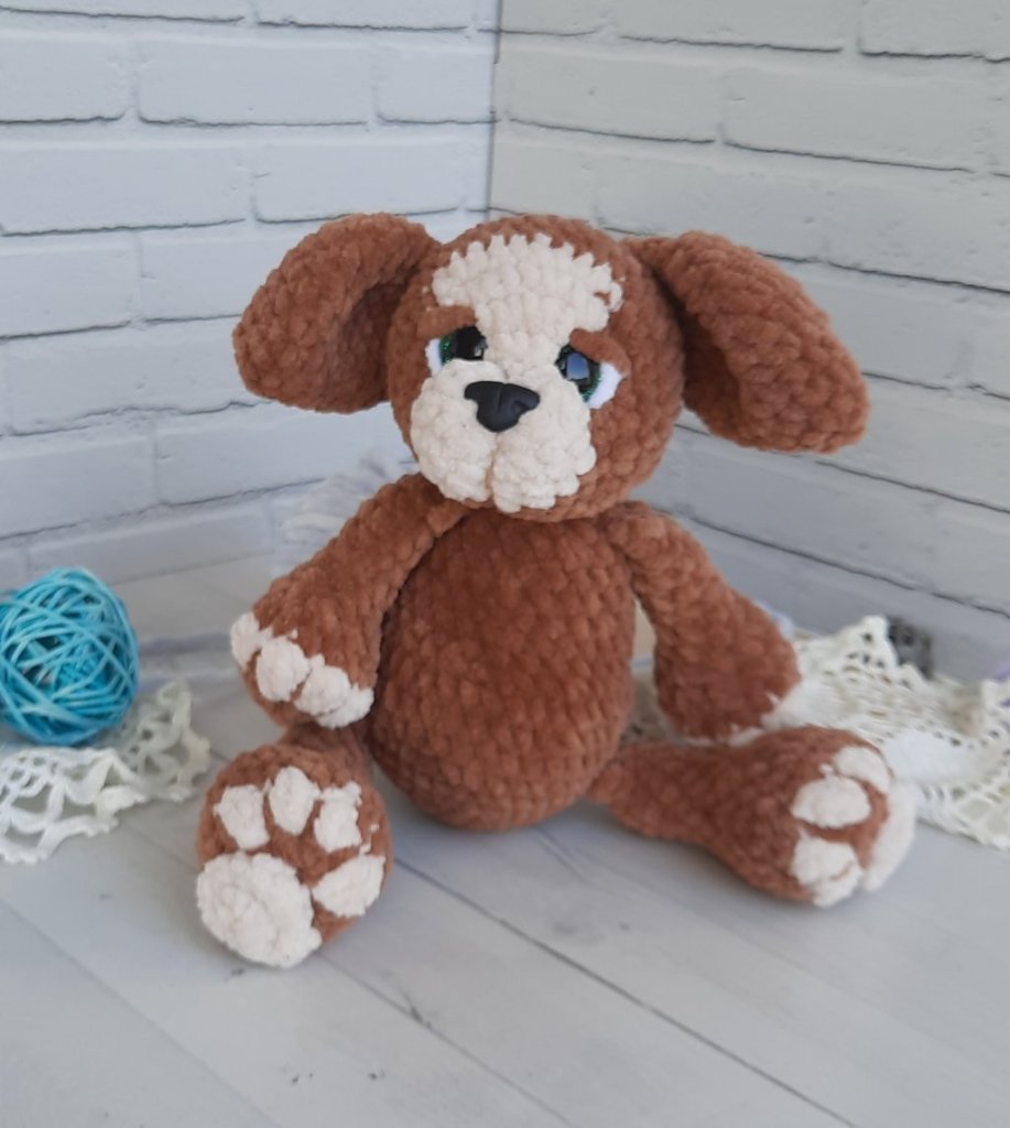 Вязаная игрушка — щенок