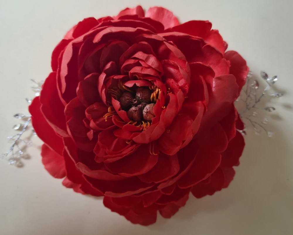 Брошь Пион из фоамирана