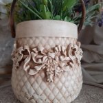 Кашпо для цветов с птичками