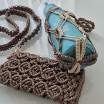 Сумка для телефона и бутылочница макраме