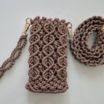 Сумка для телефона и бутылочница макраме