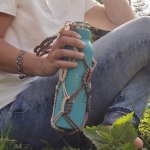 Сумка для телефона и бутылочница макраме