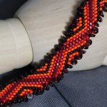 Двухсторонний браслет из бисера