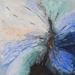 Текстурная картина Космический цветок