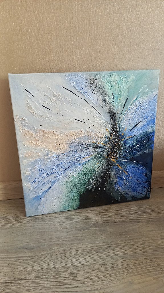 Текстурная картина Космический цветок