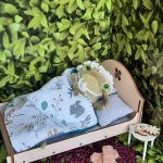 Зеленая жаба из пуха норки